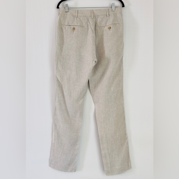 Cubavera Delave 100% Linen Pants Color Natural Linen Color 32 X 32 Casual Formal - Picture 4 of 4